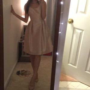 Baby pink satin dress